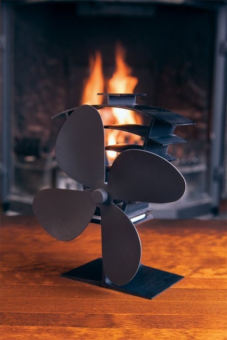 Valiant FIR362 Ventum 2 Heat Powered Stove Fan, Satin Black