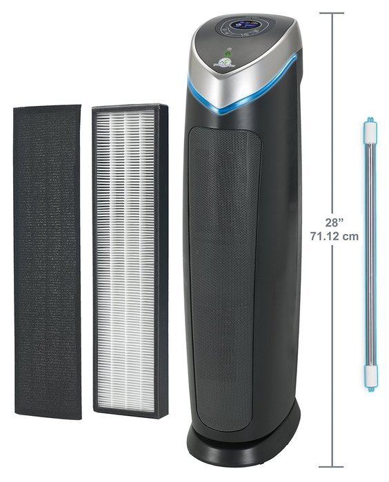 GermGuardian AC5250PT 3-in-1 Pet Pure True HEPA Air Purifier System UV Sanitizer and Odor Reduction, 28-Inch Digital... N4