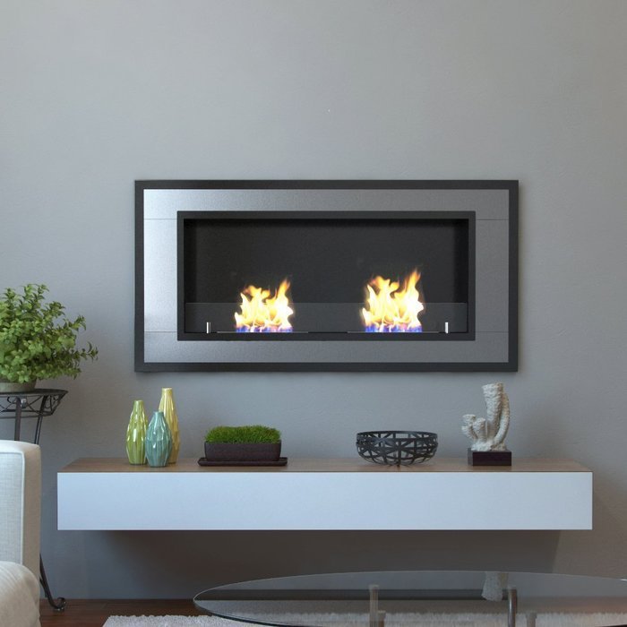 Moda Flame Lugo Wall Mounted Ethanol Fireplace N6