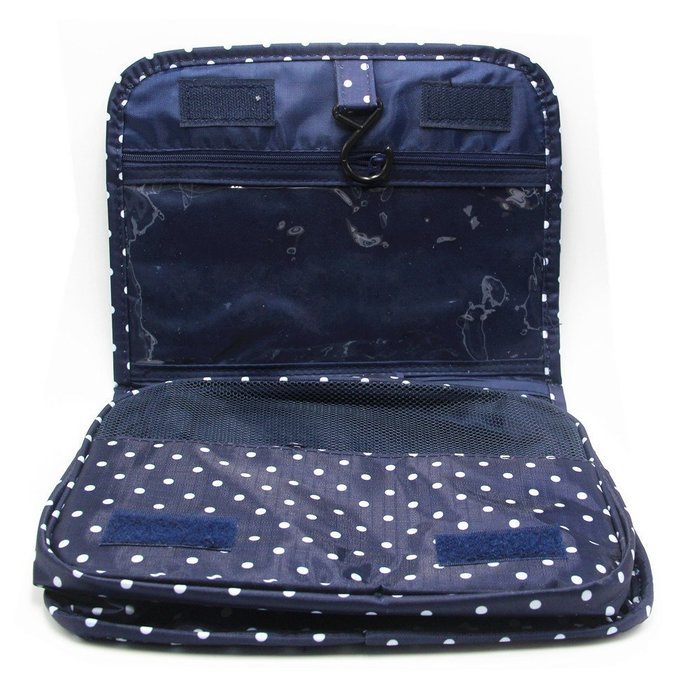 ColorMixs&reg; Hanging Toiletry Cosmetics Travel Bag Cosmetic Carry Case for Woman Man Travel Organization Gift (Navy... N12