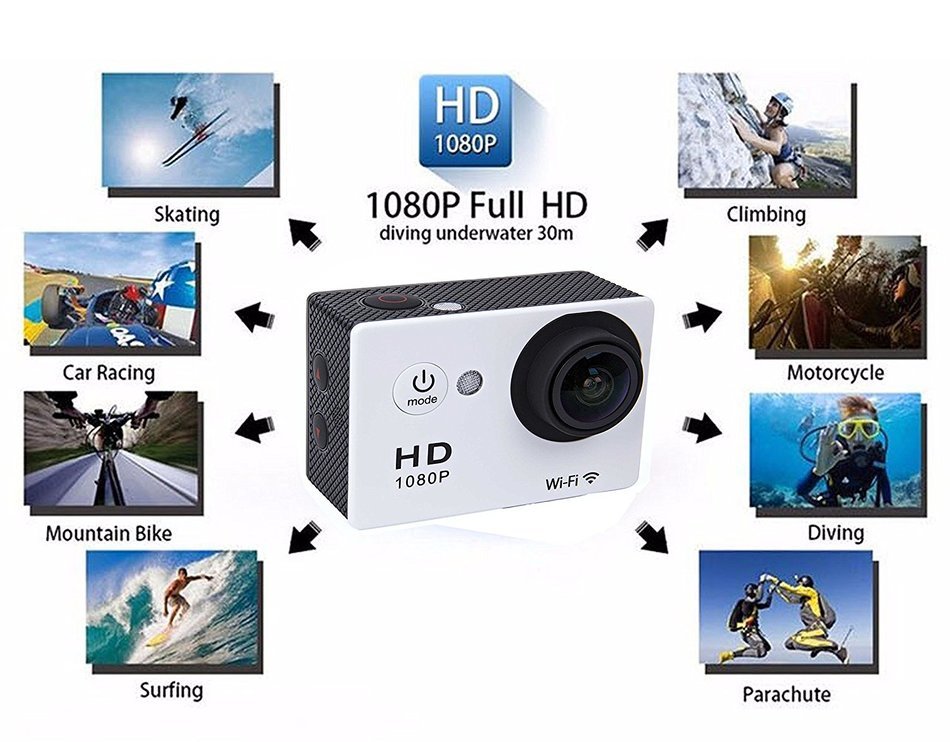 4K Ultra HD Wifi & HDMI Action Sports Camera Sport DV Dual LCD Screens & Waterproof Wrist Remote-Wifi Cam DV-Wrist... N17