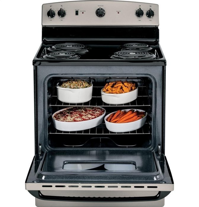 GE GIDDS-632101 30" 5 cu. ft. Free-Standing Electric Range, Silver N4