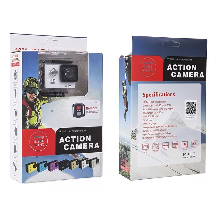 4K Ultra HD Wifi & HDMI Action Sports Camera Sport DV Dual LCD Screens & Waterproof Wrist Remote-Wifi Cam DV-Wrist... N18