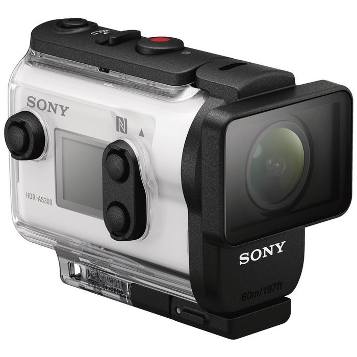 Sony HDR-AS300R Action Camera with Live View Remote + Water Action Kit & Memory Bundle N5