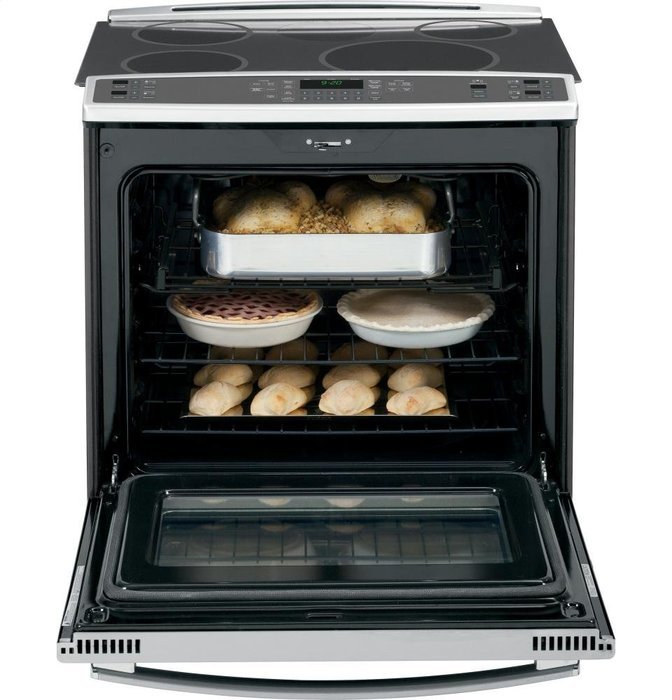 GE PHS920SFSS Profile 30" Stainless Steel Electric Slide-In Induction Range - Convection N4