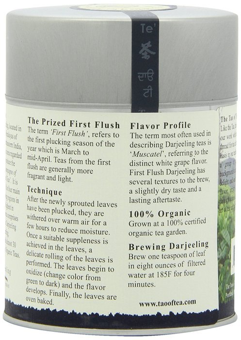 The Tao of Tea, First Flush Darjeeling Black Tea, Loose Leaf, 3.5 Ounce Tin N4