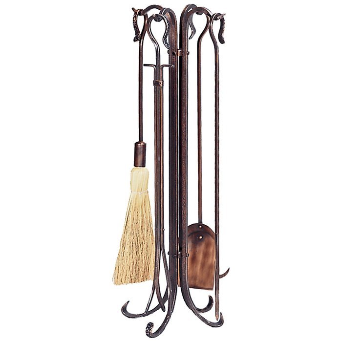 Uniflame, F-1648, 5 Pc Bronze Heavy Weight Rustic Fireset N2