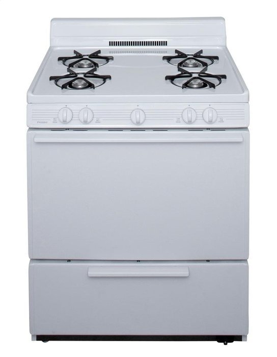 Premier BFK100OP 30" White Gas Open Burner Range
