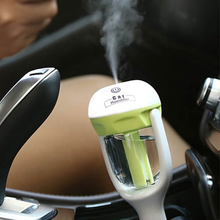 Mini Car Air Humidifier Diffuser Essential Oil Ultrasonic Aroma Mist Purifier (Blue) N4