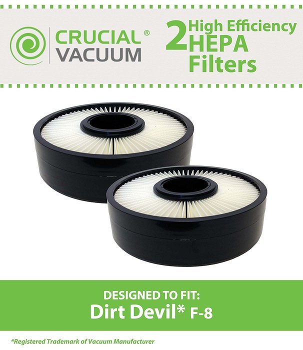 2 Dirt Devil F8 HEPA Filters; Compare with Dirt Devil Part # 3UD0280001, 3-UD0280-001; Designed & Engineered by... N2