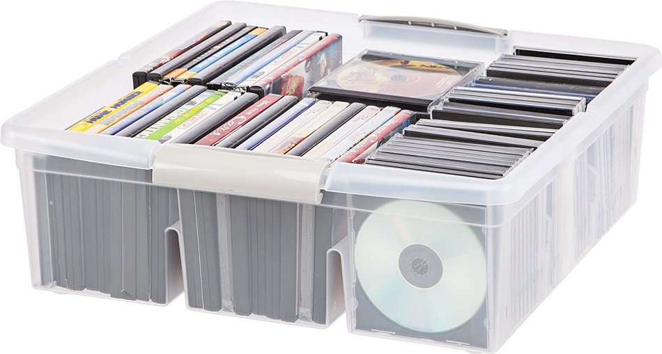 IRIS Clear Modular Media Box - Large (Set of 4) N3