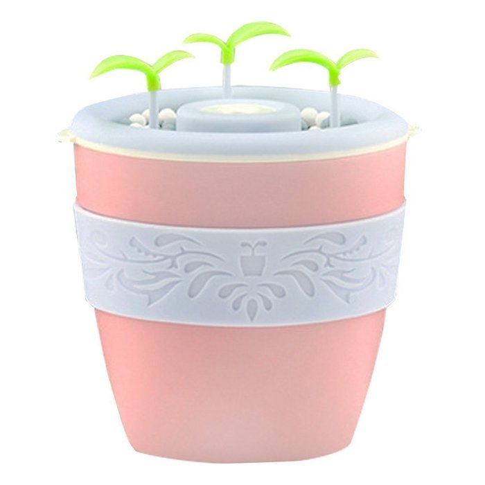 MOEBULB 235ml -Anion Ultrasonic Flower Pot Humidifier，Air Purifier, USB Powered with Auto On/Off For Home, Office... N13