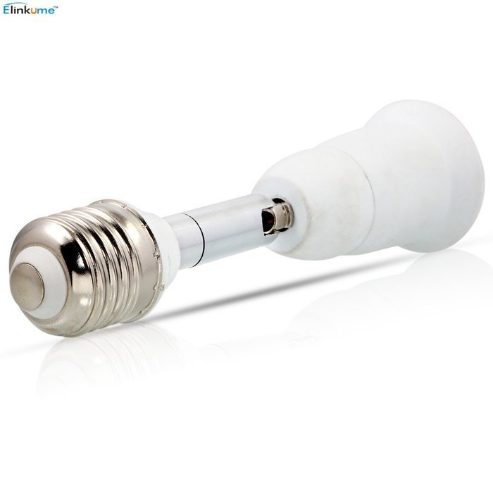 Elinkume E27 Lamp Bulb All Direction Extension Adapter Extender N3