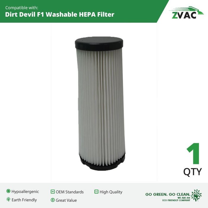 ZVac Dirt Devil F1 Washable HEPA Filter 3JC0280000 N4