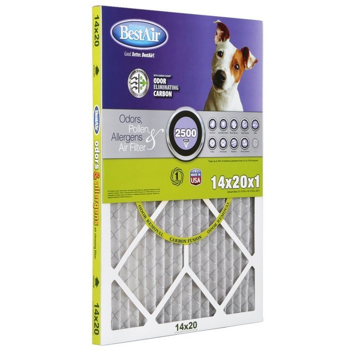 BestAir PF1420-1 Carbon Infused Pet Filter 14X20X1