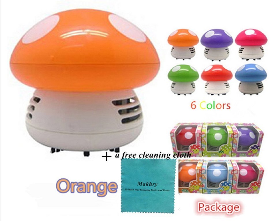 Makhry Mushroom Shaped New Portable Corner Desk Vaccum Cleaner Mini Cute Vacuum Cleaner Dust Sweeper (green) N26