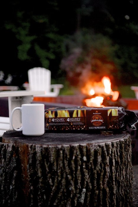 Pine Mountain Java-log Firelog, 4-Hour Burn Time, Recycled Coffee Grounds N2