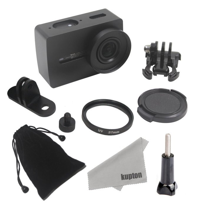 Yi 4K Action Camera Accessories, Kupton Xiaoyi 4K II Silicon Protective Cover+ Frame Mount Housing+ Head Strap... N30