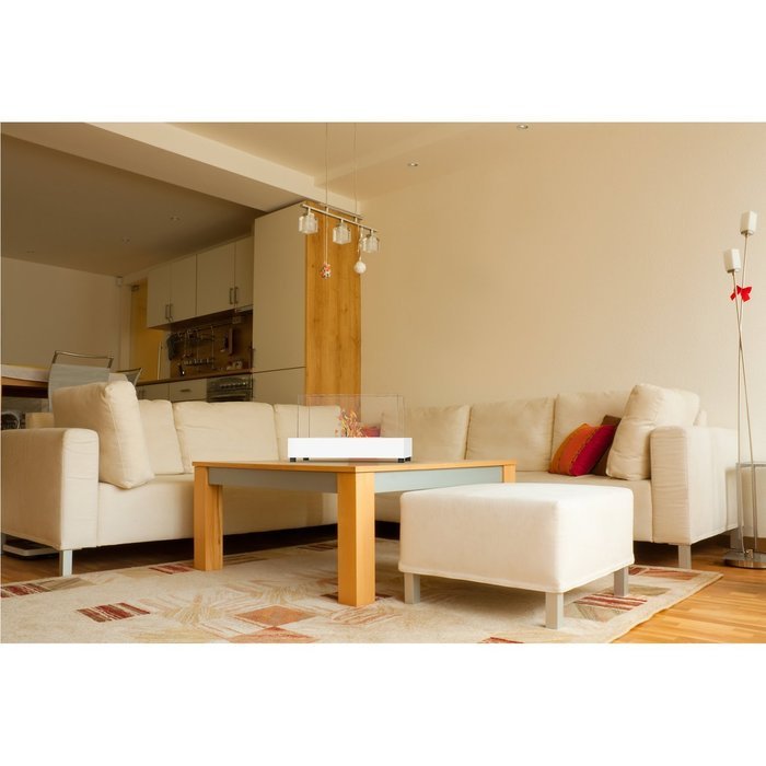 Elite Flame Avon Ventless Table Top Bio Ethanol Fireplace White