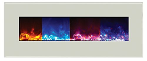 Amantii WM-BI-48-5823-WHTGLS Electric Fireplace