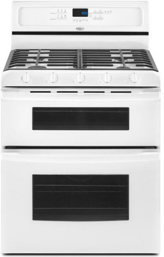 Whirlpool GGG390LXQ Gold 30" White Gas Sealed Burner Double Oven Range - Convection
