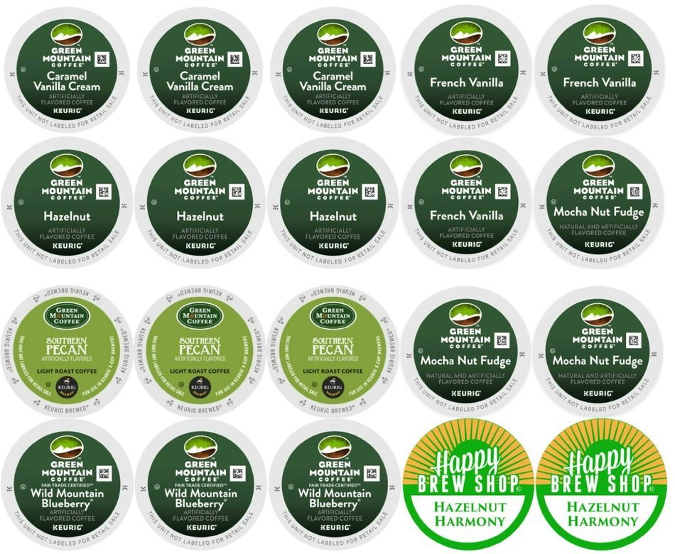 20-count GREEN MOUNTAIN FLAVORED COFFEE K-Cup Variety Sampler Pack, Single-Serve Cups for Keurig Brewers
