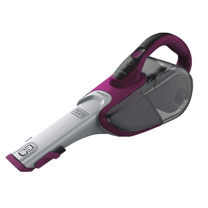 Black & Decker HHVJ320BMFS27 Smartech 2.0Ah Cordless Lithium Hand Vacuum with Scent, Eggplant N7