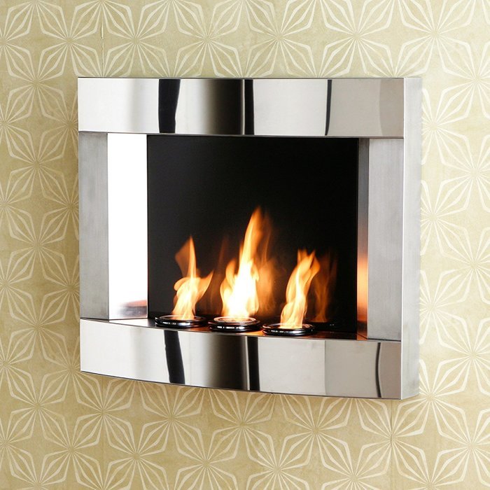 SEI Stainless Steel Wall Mount Fireplace