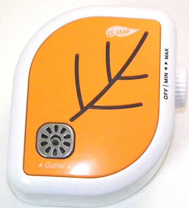 O3 LEAF Plug-In Adjustable Ionic Air Purifier (ORANGE)