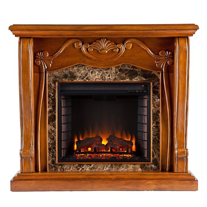 Cardona Electric Fireplace - Walnut
