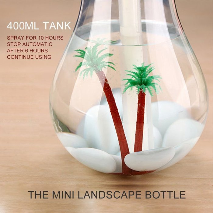 JOMO TECH USB Humidifier Ultrasonic 7 Color Changing LED Lamps 400ml Mini Humidifiers Desktop Night Lights