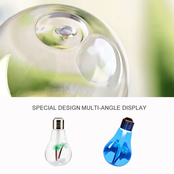 JOMO TECH USB Humidifier Ultrasonic 7 Color Changing LED Lamps 400ml Mini Humidifiers Desktop Night Lights N2