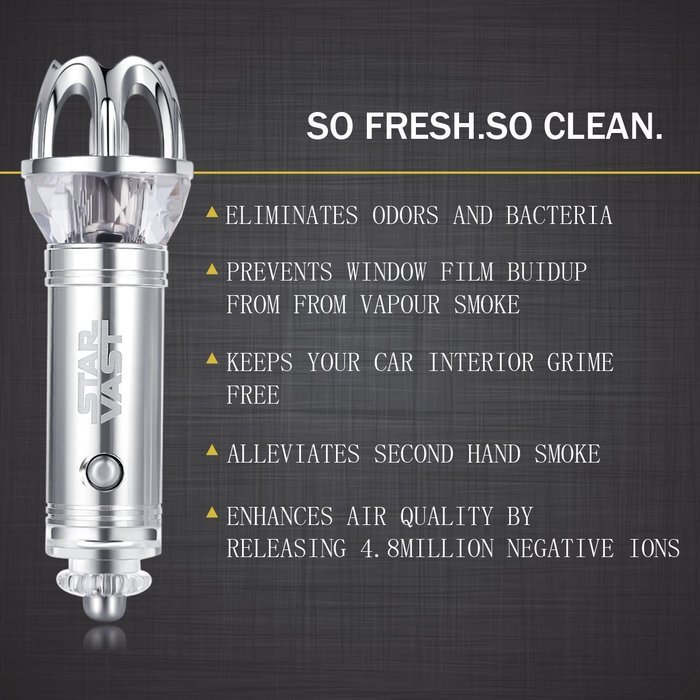 Air Humidifier StarVast Mini Ultrasonic Car Cool Mist Air Purifier 250ML USB Home & Office Oil Aroma Diffuser... N2