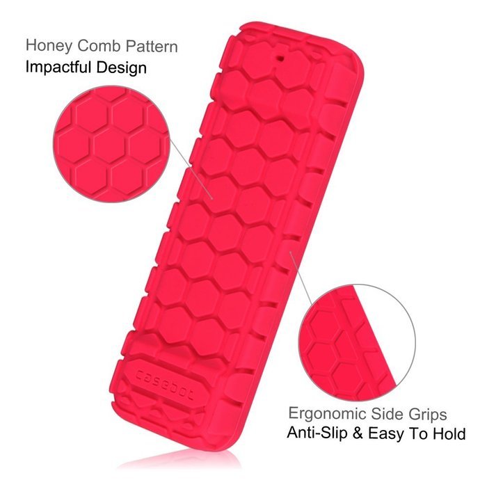 Apple TV (4th Gen) Remote Case - Casebot [Honey Comb Series] Light Weight [Anti Slip] Shock Proof Silicone Cover... N36