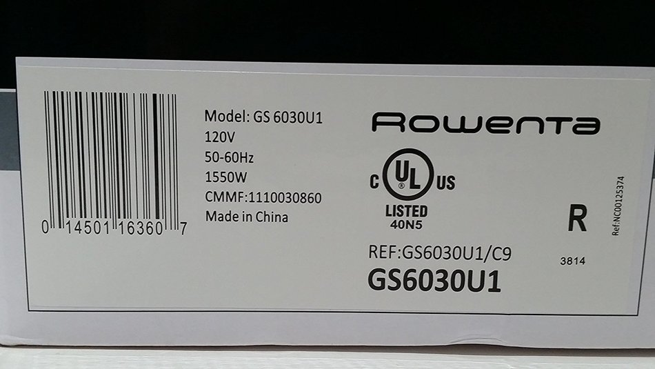 Rowenta Precision Valet Garment Steamer GS6030U1 N6