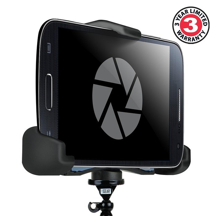 Smartphone Tripod and Action Cam Mount Adapter by USA Gear with Standard Tripod Socket and J-Hook Attachment for... N6