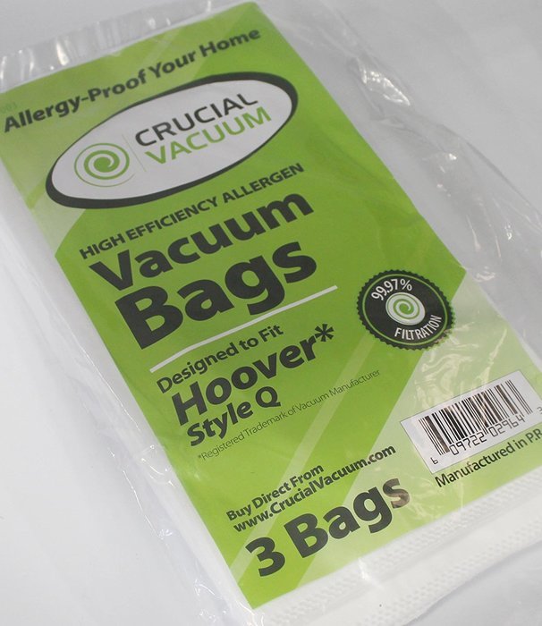 9 Hoover Platinum Type Q High Efficiency Allergy Filtration Vacuum Bags; Compare to Hoover Platinum Part # AH10000... N2