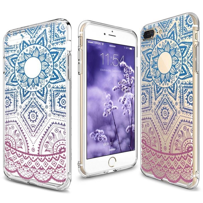 iPhone 7 Plus [5.5''] Case, JIAMY Henna Totem Series TPU Soft Clear Back Cover Protective Case for iPhone 7 Plus