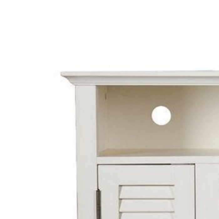 Gabriella 48 in. Freestanding Media Corner Electric Fireplace Console in Antique White, Firebox front: 23 in.... N5