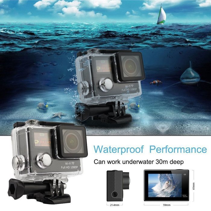 SinoPro 3.0 HD 1080P 170&deg; Fisheye Action Camera 12MP Waterproof WIFI Action Camcorder Accessory Bundles Front... N5
