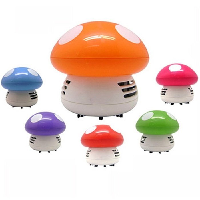 Vipe Desktop Vacuum Cartoon Mushroom Desk Dust Cleaner Mini Table Dust Vaccum Cleaner (Orange) N11