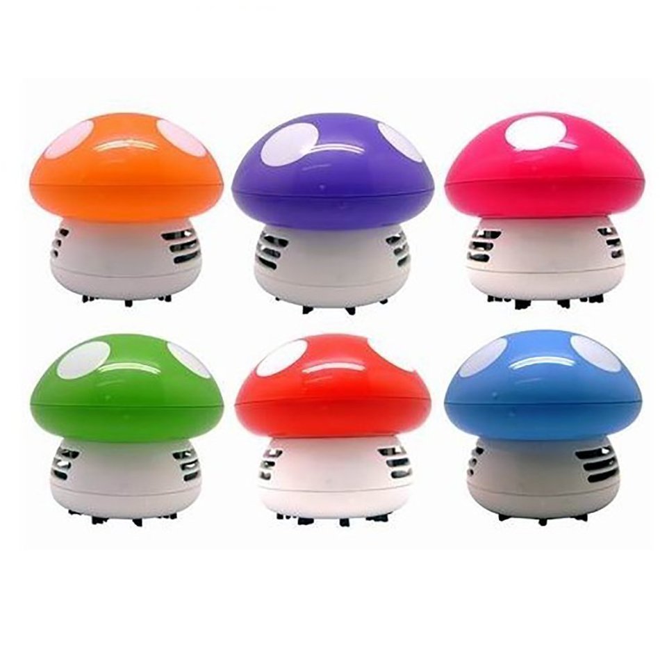 Vipe Desktop Vacuum Cartoon Mushroom Desk Dust Cleaner Mini Table Dust Vaccum Cleaner (Orange) N12