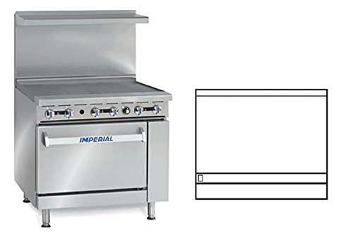Imperial Commercial Restaurant Range 72" With 6 Burner 36" Griddle 2 Standard Oven Nat Gas Ir-6-G36
