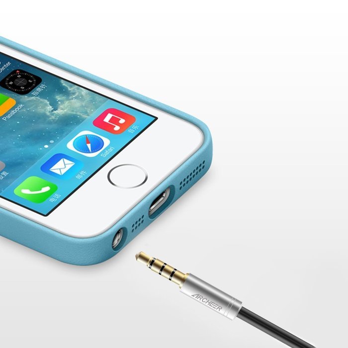 Audio Cable, Archeer 3.5mm Stereo Audio Cable 4-Pole Male to Male Extension Cord for Smartphone, Tablets, Headset... N5