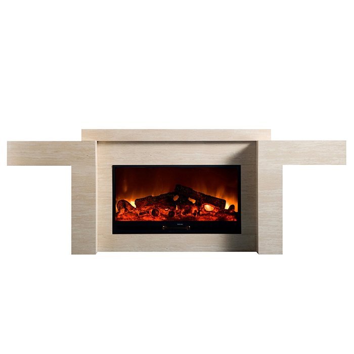 Yosemite Home Decor DF-EFP220 Entertainment Console Electric Fireplace, Black