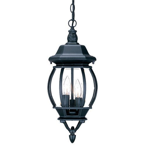Acclaim 5160BK/SD Chateau Collection 3-Light Outdoor Light Fixture Hanging Lantern, Matte Black by Acclaim