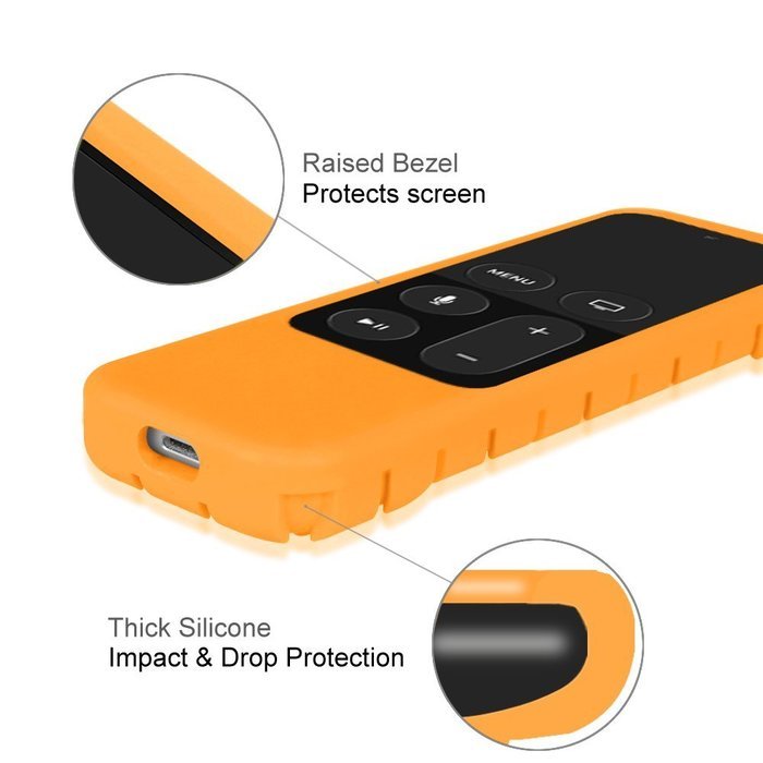 Apple TV (4th Gen) Remote Case - Casebot [Honey Comb Series] Light Weight [Anti Slip] Shock Proof Silicone Cover... N55