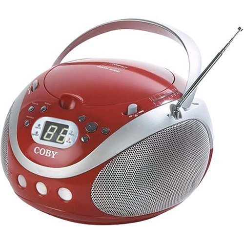 Coby CX-CD241 Portable CD Player with AM/FM Stereo Tuner (Red) (Discontinued by Manufacturer)