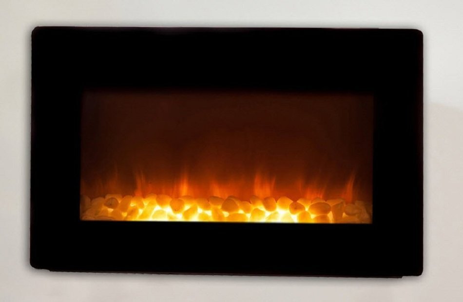 Wall Mounted Electric Fireplace, Smokeless Fireplaces, Wall Mount Heater, Modern and Contemporary Mantel, Portable... N3