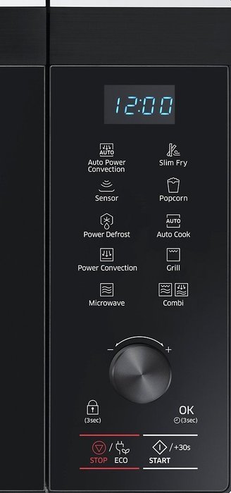 Samsung - 1.1 Cu. Ft. Mid-Size Microwave - Black stainless steel N2